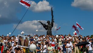 Baltarusija. A&scaron;tunta protestų diena