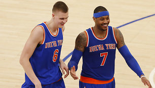 Kristapas Porzingis ir Carmelo Anhtony