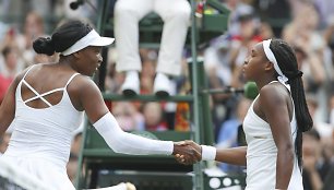 Venus Williams ir Coco Gauff