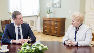 Dalia Grybauskaitė ir Gabrielius Landsbergis