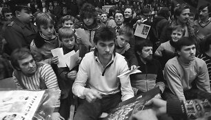 Arvydas Sabonis 1987-aisiais reabilitacijos metu