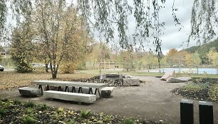 Menininkai kviečia į svetainę-virtuvę po atviru dangumi