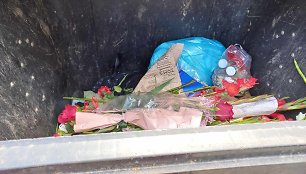 Gėlės konteineryje Panevėžyje