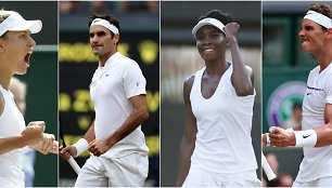 Angelique Kerber, Rogeris Federeris, Venus Williams ir Rafaelis Nadalis