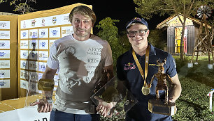 Svarbiausias klausimas pasaulio čempionams Rokui Baciuškai ir Laisvydui Kanciui: „O kas toliau?“