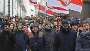 Minske surengta antroji per savaitgalį integracijos su Rusija priešininkų protesto akcija.