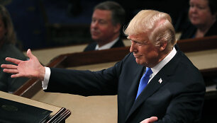 JAV prezidento Donaldo Trumpo  pirmasis metinis prane&scaron;imas