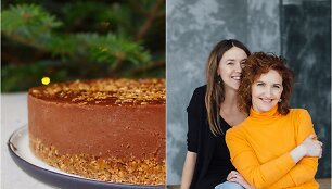Tinklara&scaron;tininkės Rūta ir Asta bei jų gamintas tortas