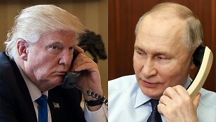 Donaldas Trumpas ir Vladimiras Putinas / DREW ANGERER GAVRIIL GRIGOROV / AFP
