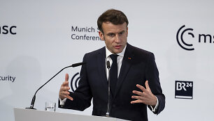 Prancūzijos prezidentas Emmanuelis Macronas
