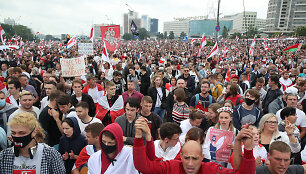 Protestuotojai Minske