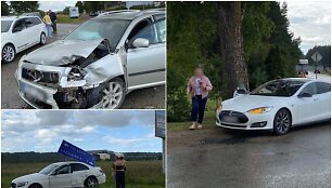 Po avarijos kelyje Palanga-Lazdininkai į vietą atvykusi moteris sukėlė chaosą