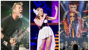 „Metallica“, Kylie Minogue ir „Aerosmith“ koncertų akimirkos 