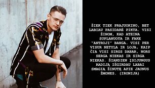 Deividas Bendžius ir jo pasisakymai apie koronavirusą