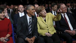 Barackas Obama ir Angela Merkel