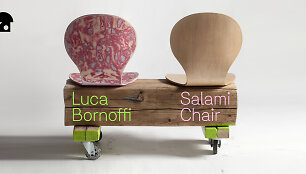 Luca Bornoffi paroda &bdquo;Salami Chair&ldquo; galerijoje &bdquo;apiece&ldquo;