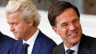 Geertas Wildersas ir Markas Rutte
