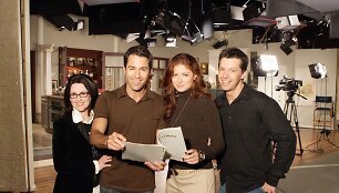 Serialo &bdquo;Vilas ir Greisė&ldquo; aktoriai: Megan Mullally, Ericas McCormackas, Debra Messing ir Seanas Hayesas