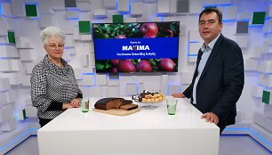 Kepyklos &bdquo;Saimeta&ldquo; įkūrėja Vita Stankevičienė ir Žemės ūkio kooperatyvo &bdquo;Lietuvi&scaron;ko ūkio kokybė&ldquo; vadovas Mindaugas Maciulevičius 