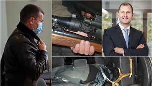 Pirmajam dėl medžioklės teisme teko pasiai&scaron;kinti G.Aniūnui (kairėje). 