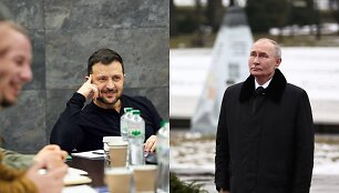 Volodymyras Zelenskis ir Vladimiras Putinas
