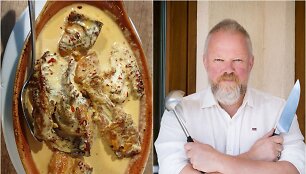 Vytaras Radzevičius ir Sakartvelo patiekalas &bdquo;&scaron;kmeruli&ldquo;