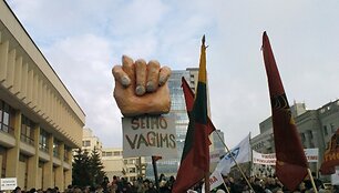 Mitingas ir riau&scaron;ės prie Seimo sausio 16 d.