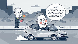 Igno Krakio karikatūra. Idėjos autorius Andrius Zimaitis