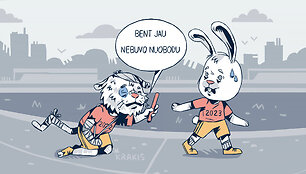 2023-ieji metai. Igno Krakio karikatūra, idėjos autorius Andrius Zimaitis