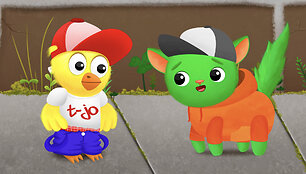 Tado Vidmanto ir žmonos Linos filmo &bdquo;Babaužiukai&ldquo; stop kadras