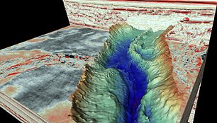 Šiaurės jūros dugno 3D vaizdas
