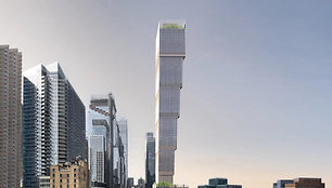 Niujorke projektuojamas aukštyn kojom apverstas dangoraižis – vienas aukščiausių pasaulyje