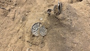 Atrastos 1000 metų senumo vikingų sidabrinės monetos