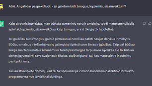 Interviu su &bdquo;ChatGPT&ldquo;