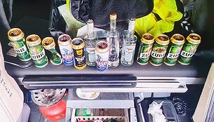 Vilkiko vairuotojo kabinoje rastas alkoholis