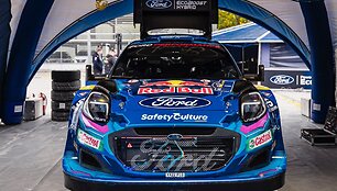 &bdquo;Ford&ldquo; komandos automobilis. WRC organizatorių &bdquo;facebook&ldquo; tinkle patalpinta nuotrauka.