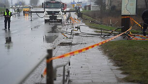 Panevėžyje nuskendo automobilis