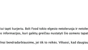 &bdquo;Bolt&ldquo; atsakymas