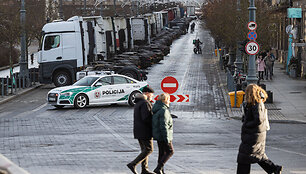 Lietuvos vežėjų asociacijos protestas prie Seimo