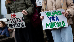 Užupio gimnazijos bendruomenės protestas