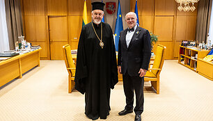 Juozas Olekas susitiko su Konstantinopolio ekumeninio patriarchato metropolitu Emanueliu