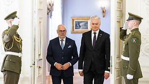 Prezidento Gitano Nausėdos ir Estijos Prezidento Alaro Kariso bendra spaudos konferencija