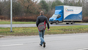 Automobilių eismas Minsko pl. ties stotele „Kinologijos centras“