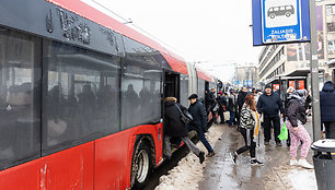 Vilniaus viešasis transportas streiko metu