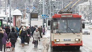 Vilniaus viešasis transportas streiko metu