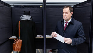 Waldemar Tomaszewski balsavo savivaldybių rinkimuose