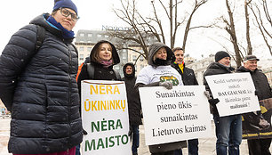 Pienininkų protestas prie Vyriausybės