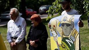 Protestas prie Rusijos ambasados dėl Ukrainoje grobiamų vaikų