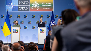 Volodymyro Zelenskio spaudos konferencija NATO viršūnių susitikime Vilniuje