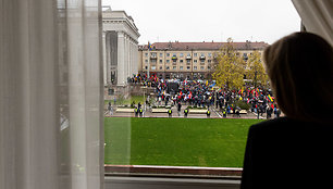 Protestas del NT mokesčio prie seimo